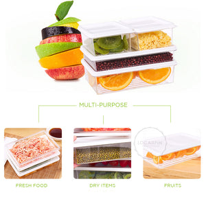 4 Pieces Set Transparent Food Storage Meal Box