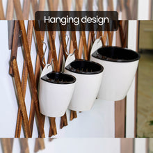 Load image into Gallery viewer, Locaupin Wall Mounted Hanging Planter Indoor Outdoor Plastic Flower Pot Automatic Self Watering with Inner Basket and Bottom Water Storage
