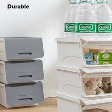 Load image into Gallery viewer, Locaupin Stackable Bin Flip On Lid Multifunctional Storage Basket Box Wardrobe Cabinet Closet Organizer Shelf For Clothes Toys Snacks Supplies
