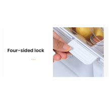 Load image into Gallery viewer, Locaupin Multi Compartment Classified Food Container with Locking Lid and Handle Fruits and Vegetable Fresh Storage Fridge Organizer Bin
