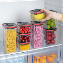 Load image into Gallery viewer, Locaupin Airtight Food Container with Easy Open and Lock Lid Dry Food Canister Cereal Candy Pasta Stackable Kitchen Pantry Transparent Organizer Storage (PET Plastic)
