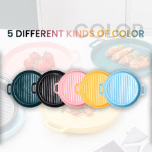 Load image into Gallery viewer, Locaupin Porcelain Round Baking Pan Plate Bakeware Dish For Dinner Dessert Pie Microwavable Oven Safe Serving Tray with Two Handle
