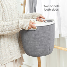Load image into Gallery viewer, Locaupin Japanese Style Hand Held Clothes Sundry Laundry Round Washing Basket Textured Design Plastic Storage Organizer For Toys Cosmetics (Small)
