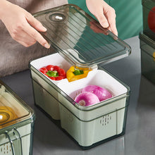 Load image into Gallery viewer, Locaupin Stackable Fridge Organizer with Lid Long Time Preserve Freshness Fruit Vegetable Bin Refrigerator Clear Food Container
