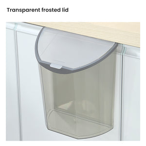 Locaupin Home Kitchen Cabinet Door Under Sink Mini Hanging Trash Can Countertop Food Waste Basket Garbage Compost Bin Container