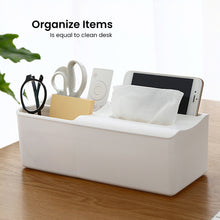Load image into Gallery viewer, Locaupin All in One Home Office Stationery Storage Box Desk Organizer with Compartments For Pen Holder Tissue Box Phone Stand
