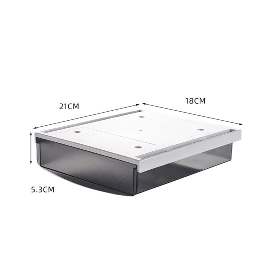 Locaupin Desktop Mini Drawer Hidden Under Table Pull Out Storage Tray Space Saving Office Stationery Closet Cosmetic Vanity Home Organizer