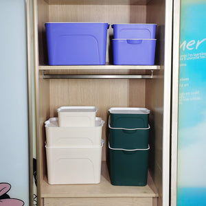 Locaupin Multipurpose Storage Box Wardrobe Organizer Closet Underwear Socks Ties Cosmetic Box with White Lid