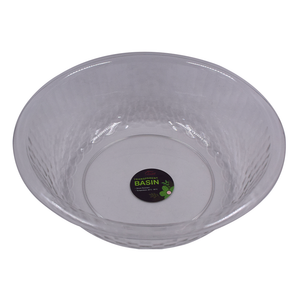 Locaupin Bathroom Plastic Transparent Crystal Textured Design Laundry Basin Wash Multipurpose Kitchen Sink Dish Tub
