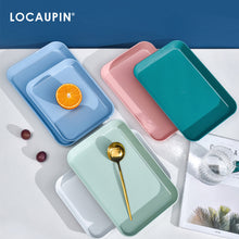 Load image into Gallery viewer, Locaupin Food Platter Tray Serving Salad Snack Container Bread Plate Appetizer Party Dinner Dish Saucer Tea Cup Holder
