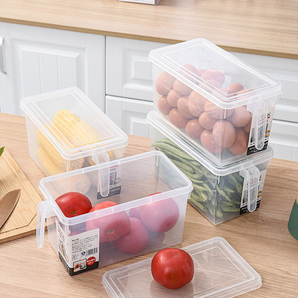 Plastic Stackable Food Storage Container Bin with Handles for Kitchen,  Pantry, Cabinet, Fridge, Freezer - China Plastic Storage Containers and Plastic  Storage price
