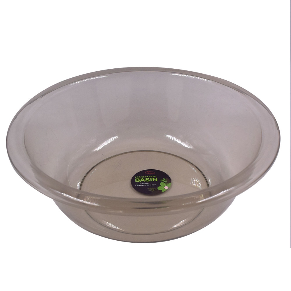 Locaupin Bathroom PET Plastic Transparent Smooth Texture Design Laundry Basin Wash Multipurpose Kitchen Sink Dish Tub