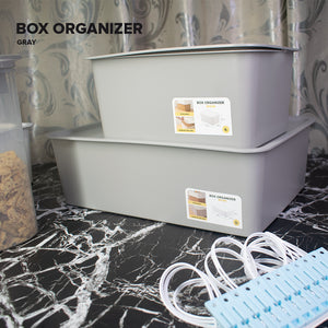 Locaupin Home Multifunctional Storage Box Stackable Basket Bin with Lid Space Saving Household Organizer
