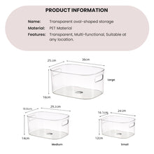 Load image into Gallery viewer, Locaupin Refrigerator PET Plastic Storage Kitchen Countertop Fridge Organizer Vegetable Fruits Container Bin Pantry Wardrobe Cosmetics
