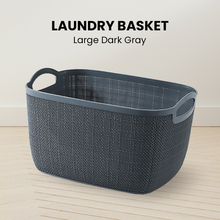 Load image into Gallery viewer, Locaupin Hand Held Clothes Sundry Storage Basket Japanese Style Textured Design Plastic Wardrobe Cosmetic Organizer Bathroom Accessories (Large)
