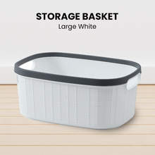 Load image into Gallery viewer, Locaupin Japanese Style Rectangular Wardrobe Clothes Sundry Laundry Basket Plastic Storage Organizer For Toys Cosmetics (Large)
