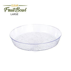 Locaupin Clear Round Serving Food Tray Fruit Salad Bowl Container Multifunctional Appetizer Snacks Platter