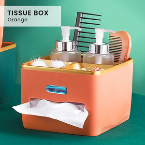 Locaupin Multi-functional Tissue Box Storage Holder With Cover Household Paper Towel Dispenser For Livingroom Bathroom Bedroom