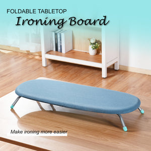 Locaupin Portable Folding Legs Ironing Board Heavy Duty Padded Space Saving Tabletop Home Apartment Dorm Use