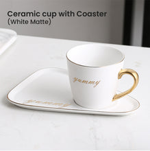 Load image into Gallery viewer, Locaupin European Luxurious Office Drinking Tea Ceramic Mug Coffee Cup with Saucer Plate and Spoon Set
