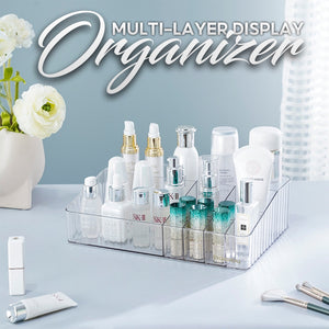 Locaupin Clear Multilayer Cosmetic Display Organizer Skincare Storage Case Vanity Countertop Perfume Lotion Stand Holder