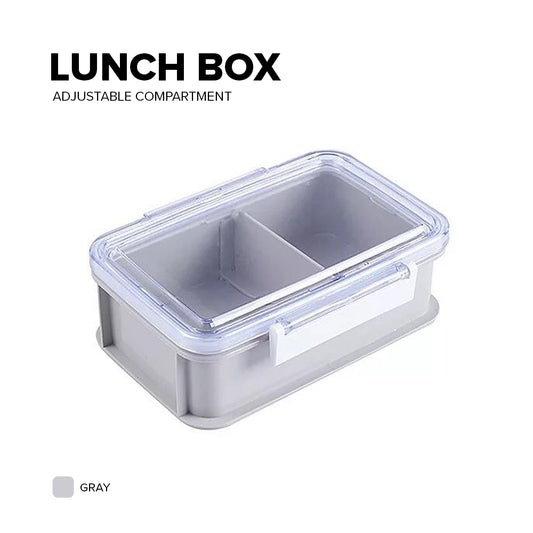 Locaupin Microwavable Food Container Lunch Box with Detachable Compartment Leakproof Meal Fruit Snack Storage Locking Lid For Kids and Adult