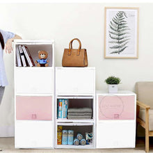 Load image into Gallery viewer, 4 Tier PP Plastic Wardrobe Storage Cabinet Shelf Organizer

