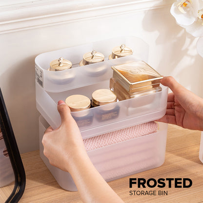 Locaupin Office Supplies Cosmetics Stationery Caddy Storage Multifunctional Desk Organizer Box Compartment Grid Basket Container Bin