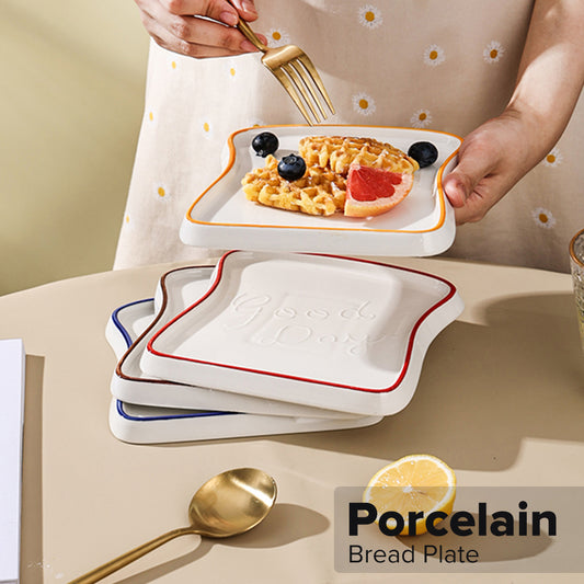 Locaupin NEW ARRIVAL Home Serving Breakfast Toast Bread Plate Saucer Porcelain Dinner Dish Holder Tray For Appetizer Snacks Dessert