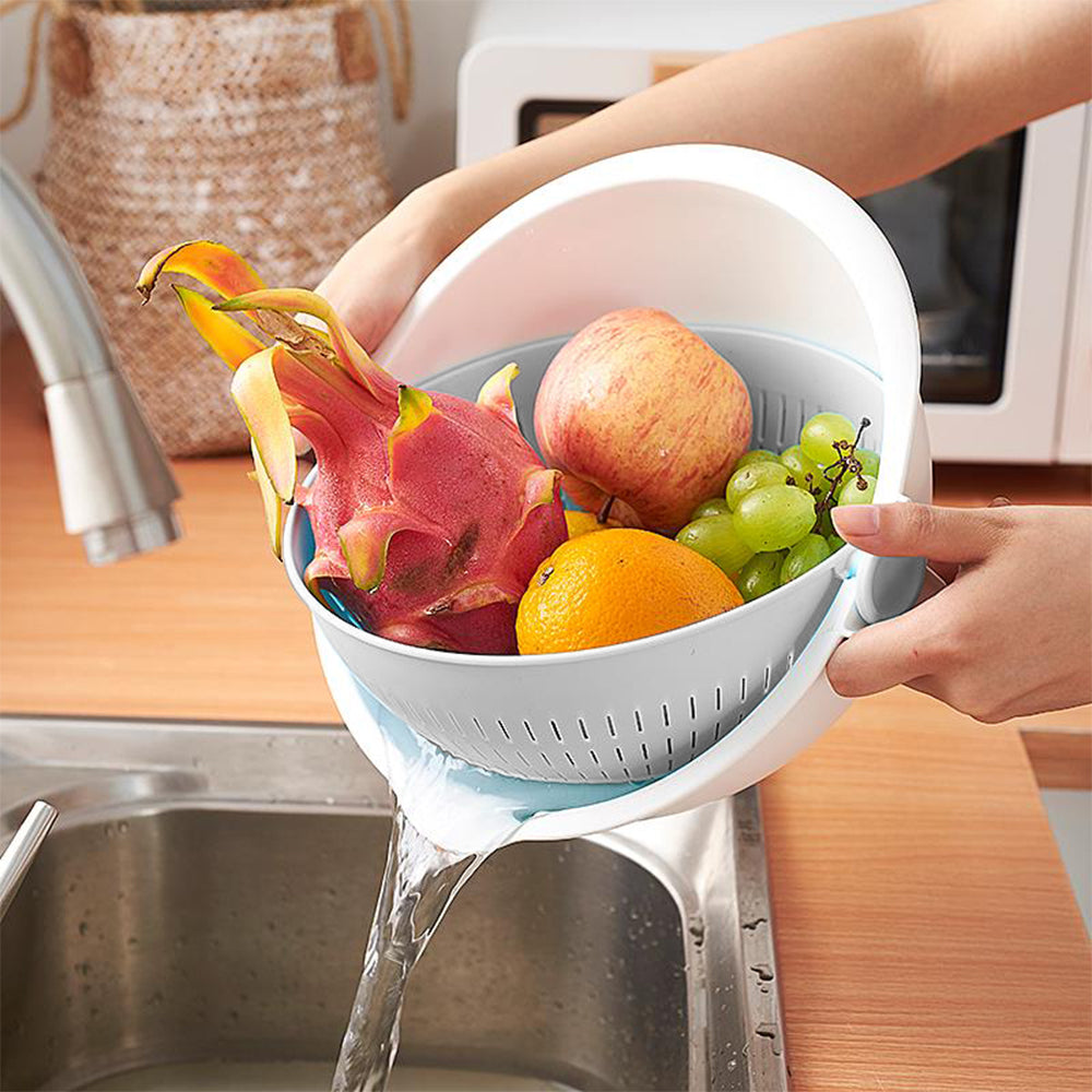 Plastic Fruit Vegetable Washing Colander Strainer Basket Container
