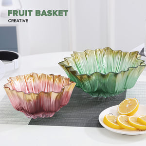 Locaupin Countertop Centerpiece Fruit Bowl Basket Serving Snacks Salad Tray Multipurpose Decorative Display Kitchen Storage