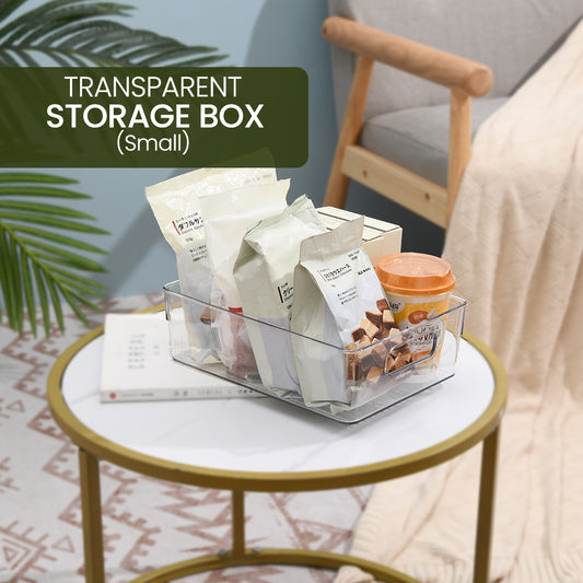 Locaupin Locaupin PET Plastic Transparent Multifunctional Bathroom Kitchen Storage Organizer Cosmetic Files Container Box Sorting Basket Bin
