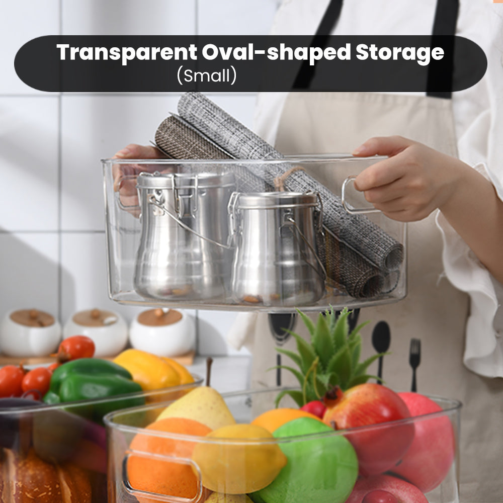 Locaupin Refrigerator PET Plastic Storage Kitchen Countertop Fridge Organizer Vegetable Fruits Container Bin Pantry Wardrobe Cosmetics