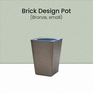 Locaupin Brick Style Home Gardening Planter Smart Self Watering Plant Flower Pot Indoor and Outdoor Water Inlet