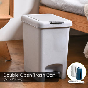 Locaupin Kitchen Pedal Trash Bin with Lid Household Creative Garbage Storage Waste Basket for Livingroom Bedroom Office
