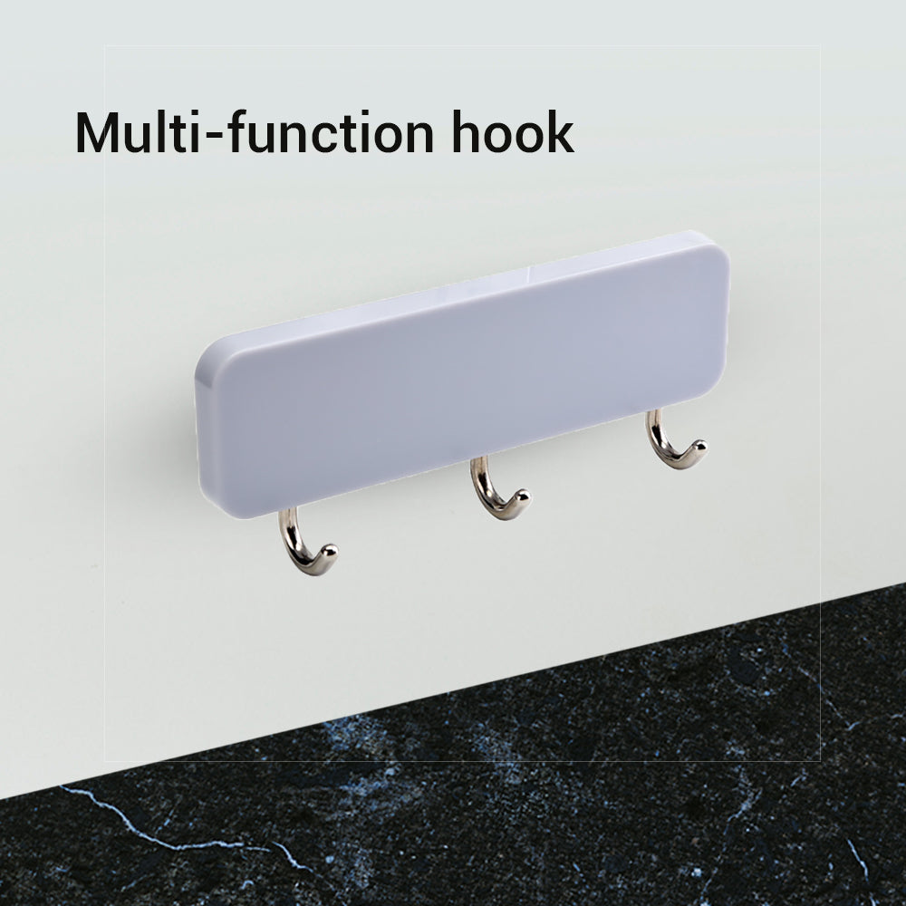 Locaupin Home Door Wall Hook Hanger Space Saving Key Holder For Towel Coat Rack Organizer Bathroom Accessories Kitchen Living Room Gray