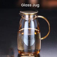 Load image into Gallery viewer, Locaupin Glass Pitcher and Mug Large Capacity Teapot Heat-Resistant For Hot and Cold Beverage Tea Coffee Juice Jug Kettle
