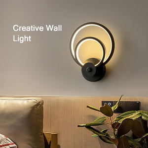 Locaupin Modern Mounted LED Wall Light Bedroom Sconce Lamp Indoor Home Stair Corridor Living Room Lighting