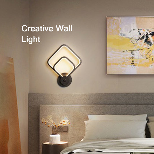 Locaupin Modern Mounted LED Wall Light Bedroom Sconce Lamp Indoor Home Stair Corridor Living Room Lighting
