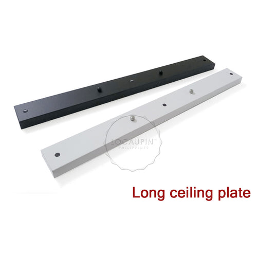 Locaupin Lighting Accessories Chandelier Ceiling Mounted Plate 3 Heads Decorative Hanging Pendant Lamp Long Rectangular Base