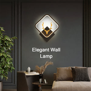 Locaupin Wall Lamp Art Antler Modern LED Mounted Lighting Golden Bedroom Bedside Stairs Corridor Interior Decoration Sconce Indoor