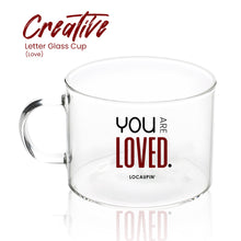 Load image into Gallery viewer, Locaupin Creative Bible Verse Letter Design Borosilicate Glass Coffee Mug with Handle Hot &amp; Cold Beverage Breakfast Cup For Office Home Use
