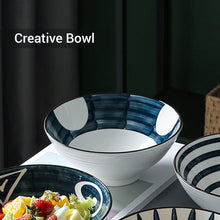 Load image into Gallery viewer, Locaupin 8inch Diameter Porcelain Japanese Style Ramen Noodle Soup Bowl Serving
