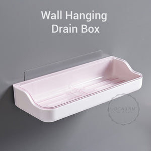Locaupin Bathroom Shelf Double Drainage Soap Holder