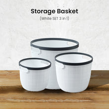 Load image into Gallery viewer, Locaupin 3in1 Japanese Style Hand Held Clothes Sundry Laundry Round Washing Basket Textured Design Plastic Storage Organizer For Toys Cosmetics
