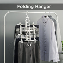 Load image into Gallery viewer, Locaupin 6 in 1 Folding Hanger for Pants Adjustable Clips
