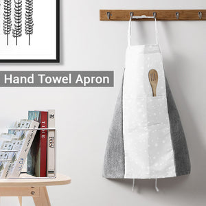 Locaupin Hand Wiping Towel Cooking Apron Dress Waterproof Anti Stain Home Kitchen Supplies Chef Hanging Neck Sleeveless with Front Pocket