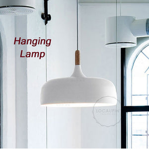 Locaupin Modern Led Pendant Ceiling Hanging Light Lamp Shade White Dining Room Cafe Restaurant Bar