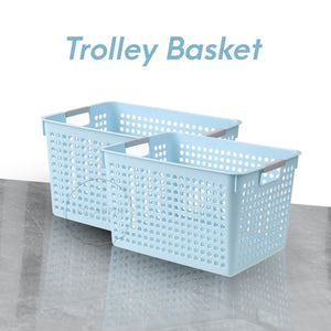 Locaupin Office Desk Hollow Storage Basket Bin Container School Supplies, Kitchen Organizer (Wide)