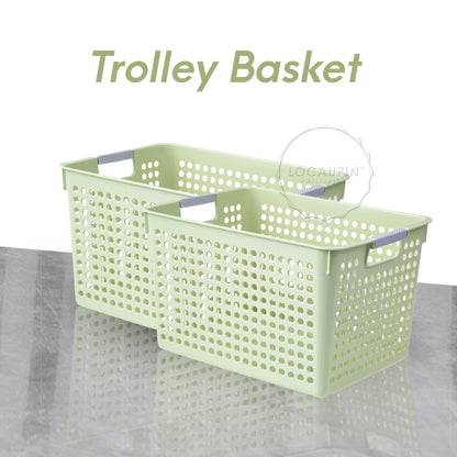 Locaupin Office Desk Hollow Storage Basket Bin Container School Supplies, Kitchen Organizer (Wide)